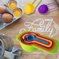 Plastic Colorful 6pcs Measuring Cup And Spoon Set For Dry And Liquid Ingredients